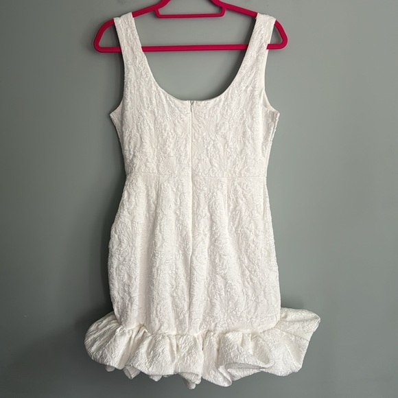 Lulu's White Ruffle Hem Dress - Picture 10 of 11